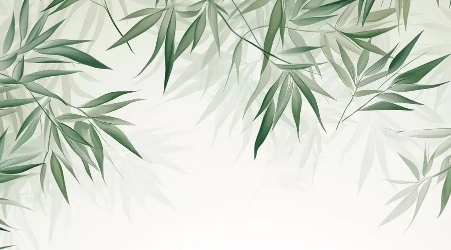 wall murals Bamboo leaves w04147