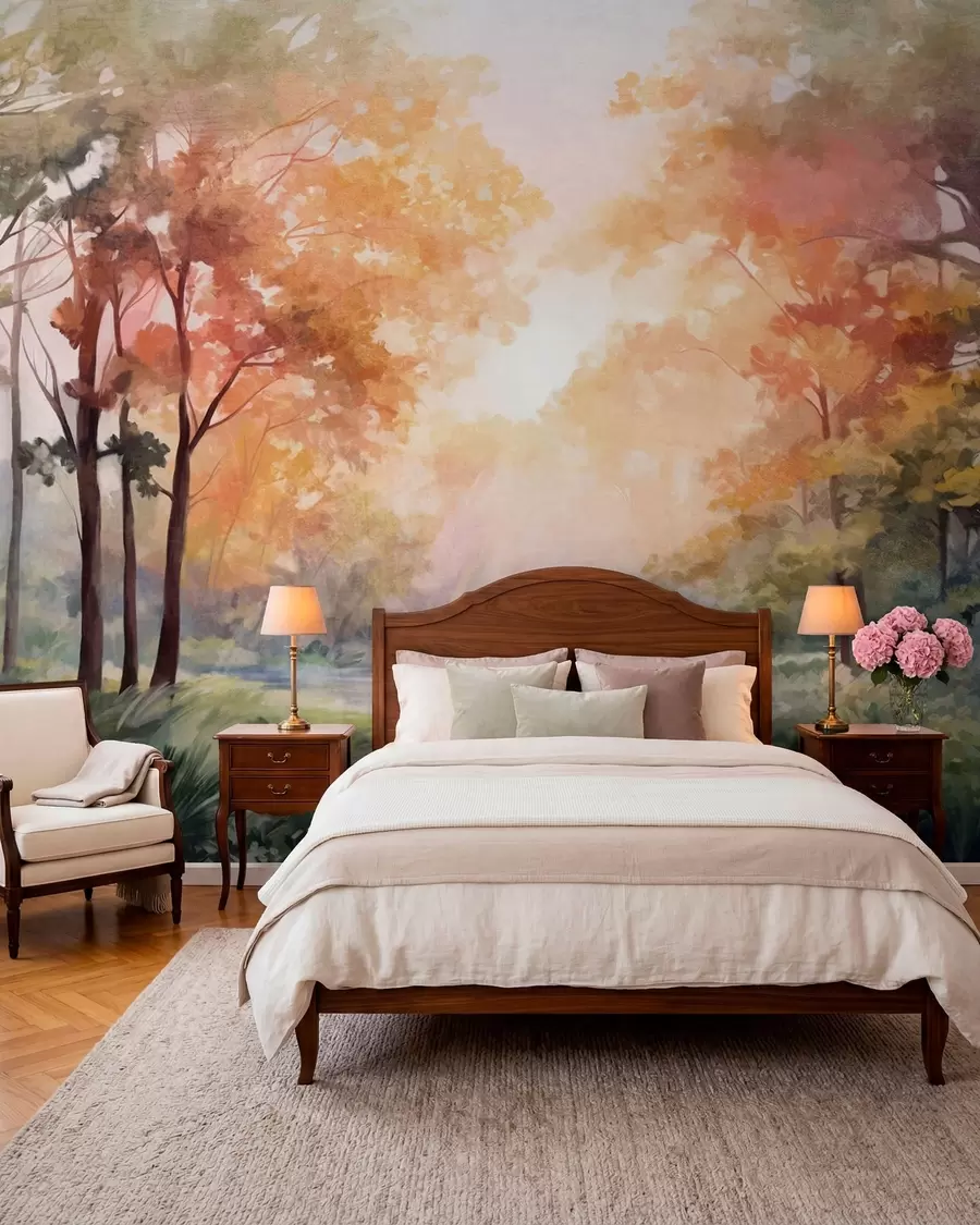 wall murals Forest in Autumn Light w09210v1