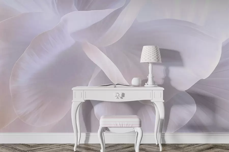 wall murals Abstract textured flower with delicate petals, soft lighting, elegant composition, minimalist aesthetic w09211