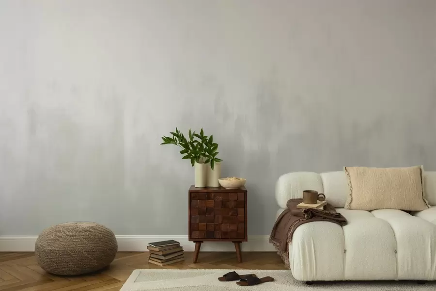 wall murals Watercolor gradient in gray-beige tones, minimalism w04156