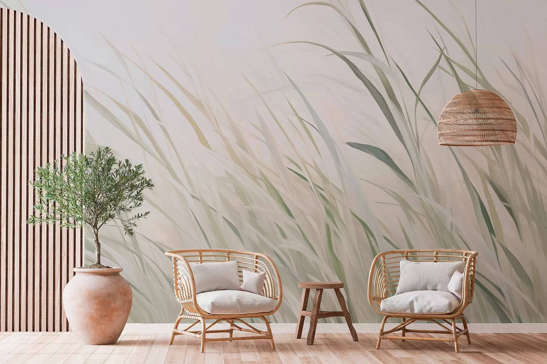 wall murals Grass imitation painting w04175