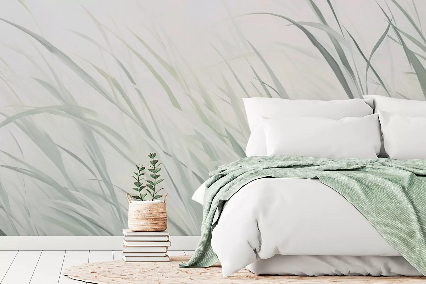 wall murals Grass imitation painting w04175v1