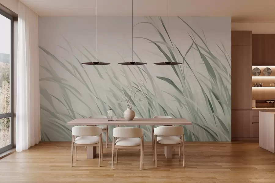 wall murals Grass imitation painting w04175v1