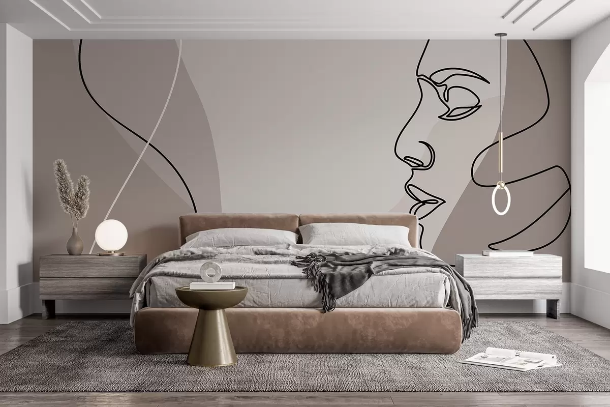 wall murals Abstract Face w09231v3