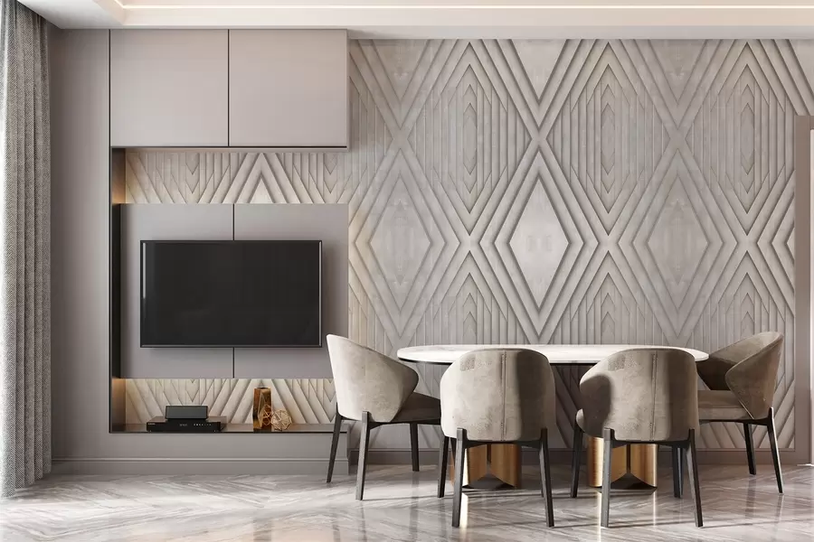 wall murals imitation of wooden panels in beige colors w04168