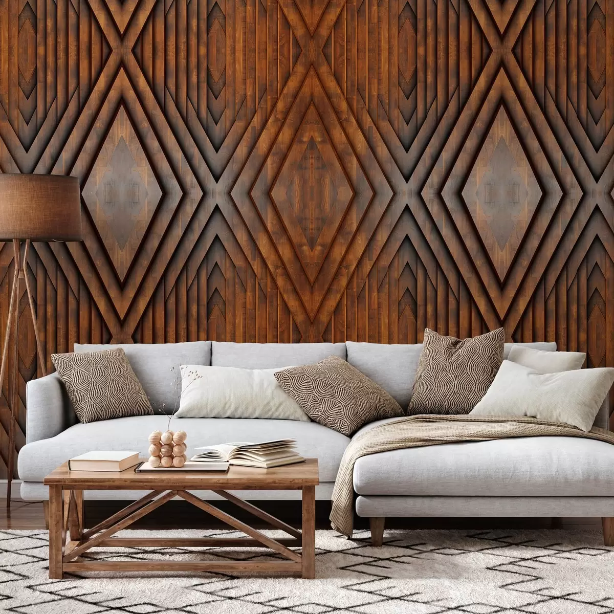 wall murals imitation of wooden panels w04168v1