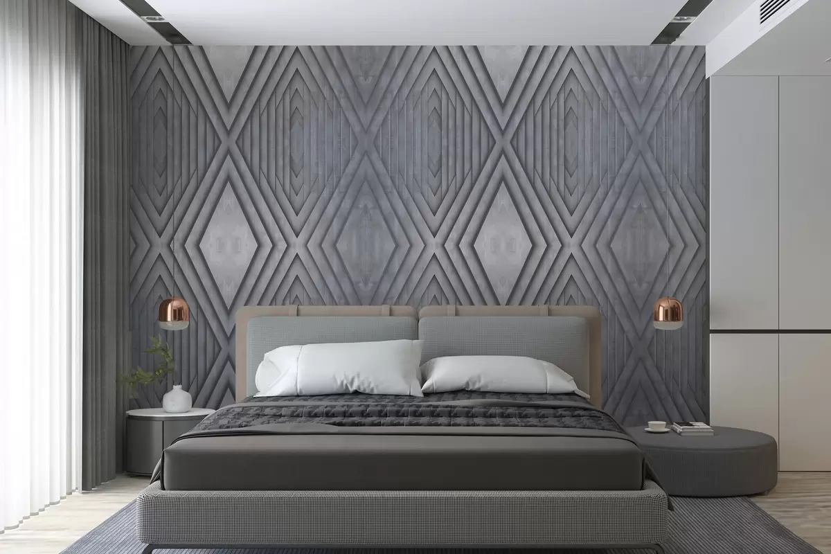 wall murals imitation of wooden panels in cold gray colors w04168v2
