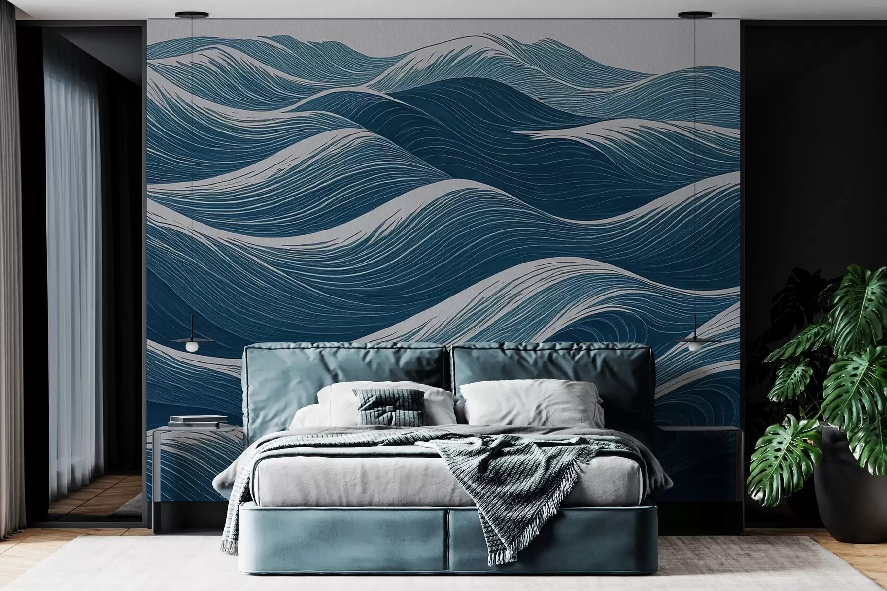 wall murals Waves with a Twist w04184