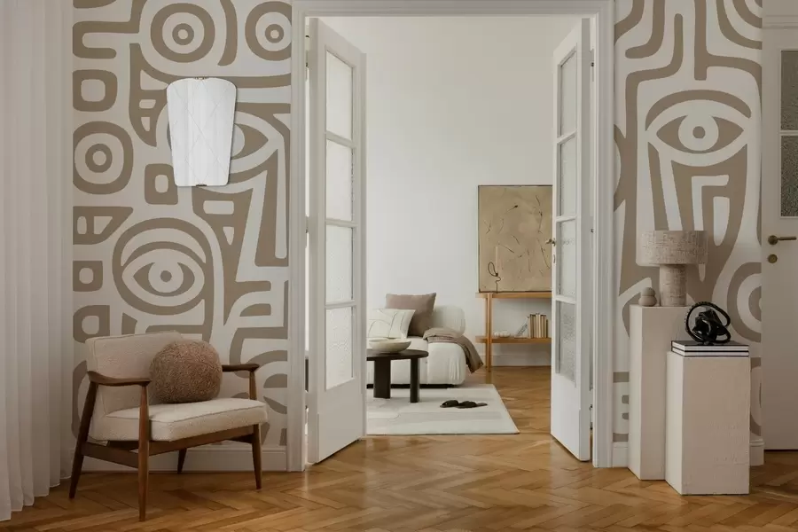 wall murals Stylized Facial Details w04186v2