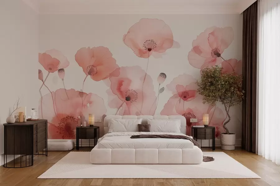 wall murals air poppies w04205