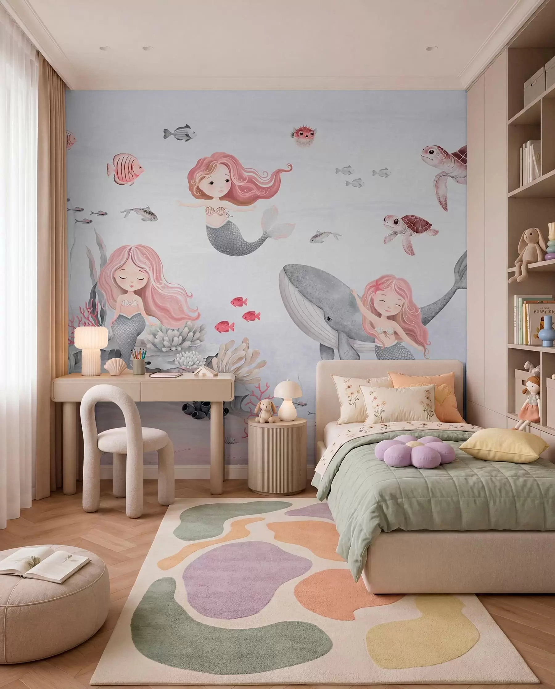 wall murals Mermaids of the Rose Sea w04166v1