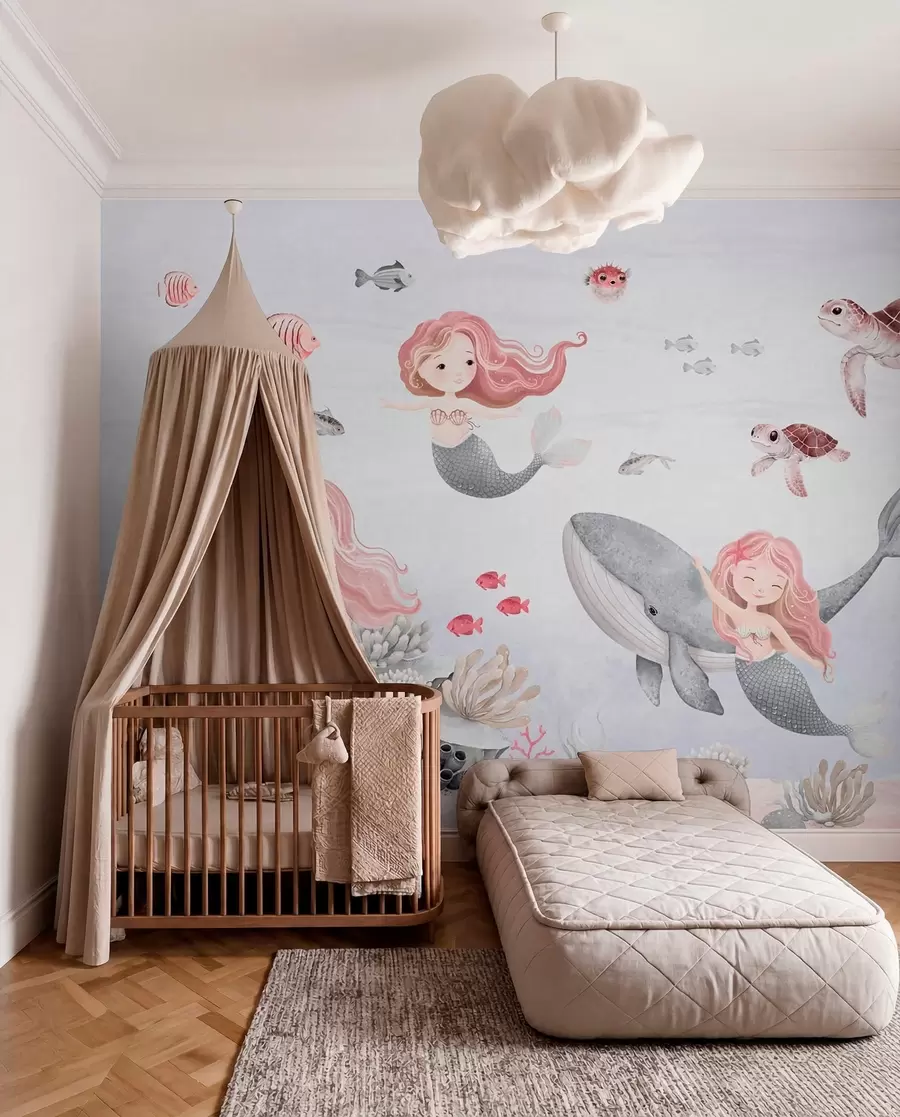 wall murals Mermaids of the Rose Sea w04166v1
