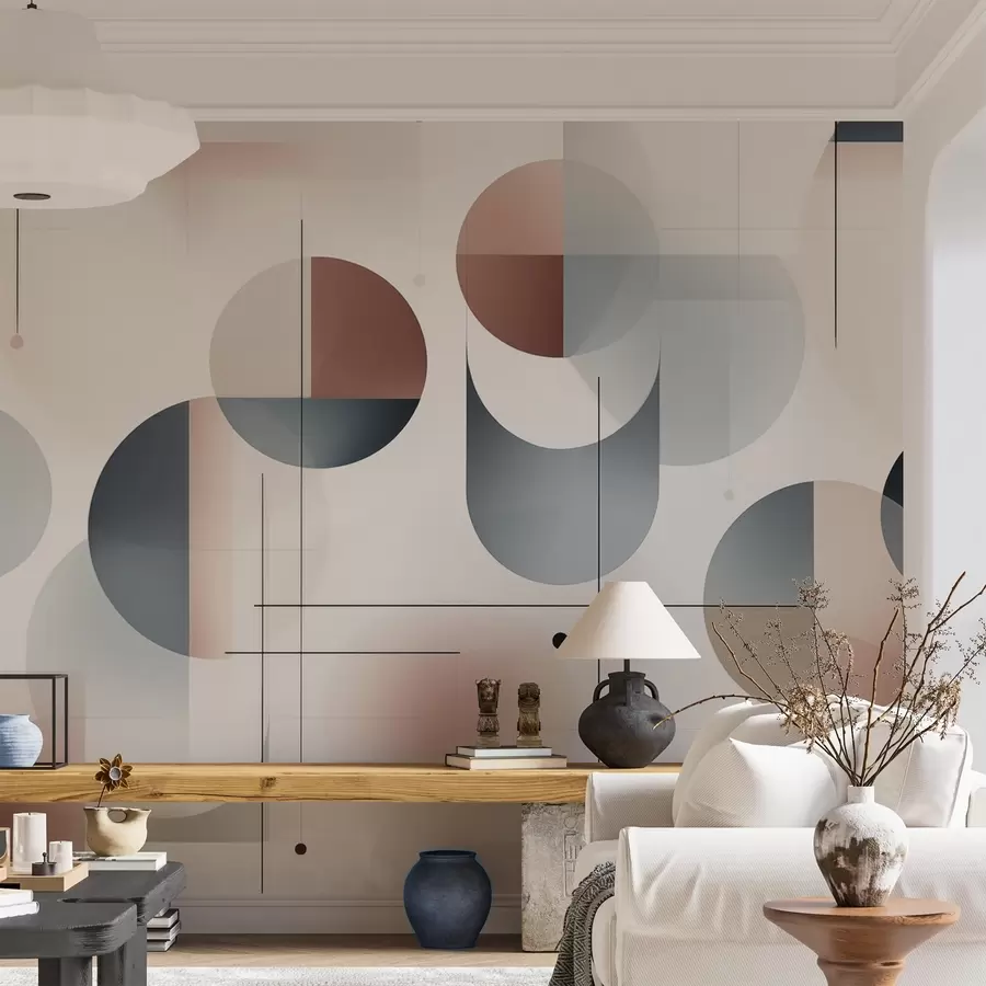wall murals Geometric abstract shapes w04220
