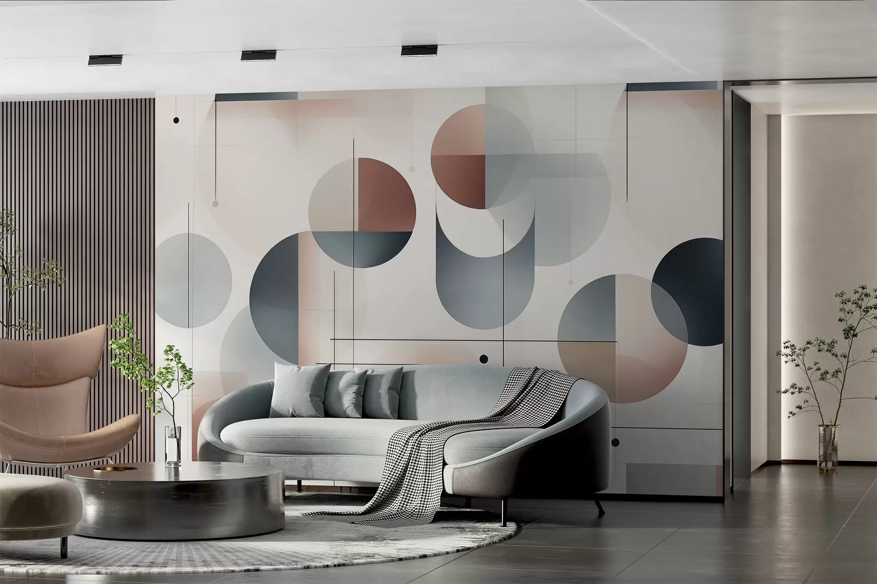 wall murals Geometric abstract shapes w04220