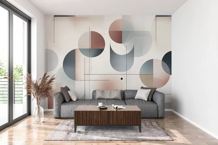 wall murals Geometric abstract shapes w04220