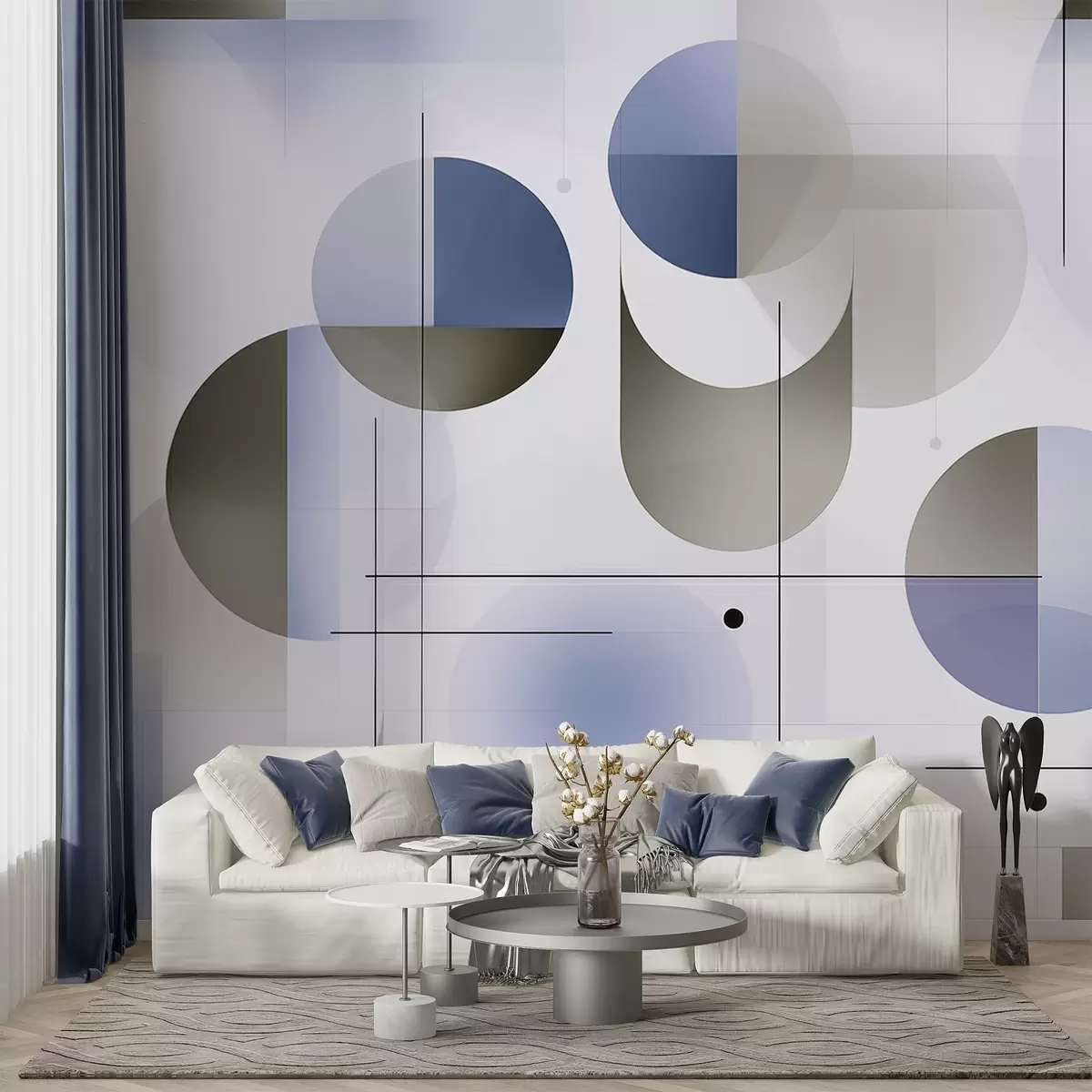 wall murals Geometric abstract shapes w04220v1