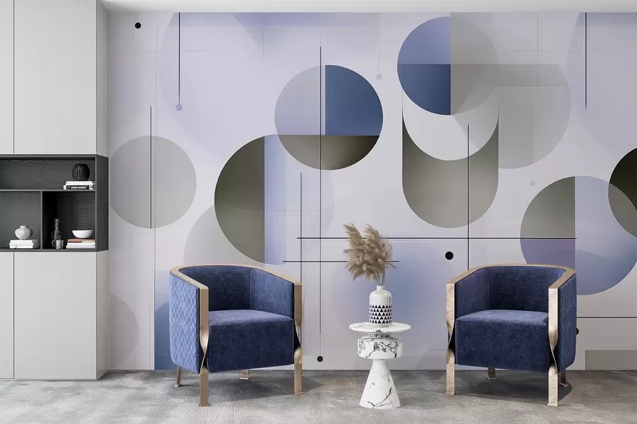 wall murals Geometric abstract shapes w04220v1