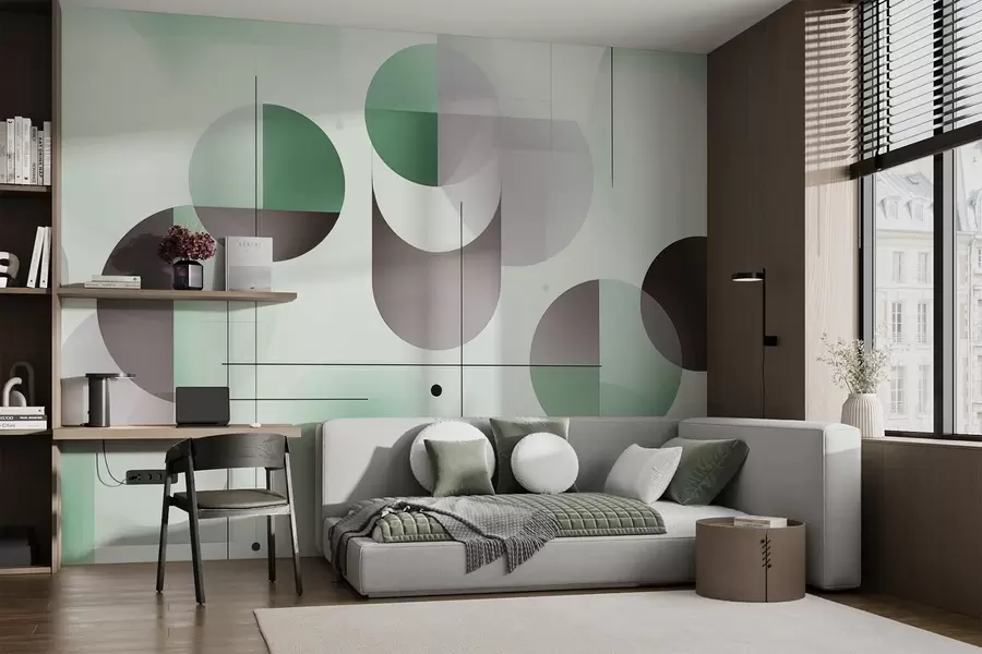 wall murals Geometric abstract shapes w04220v2
