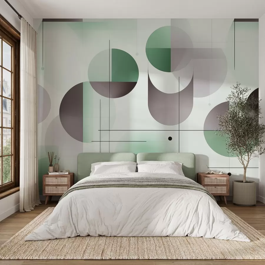 wall murals Geometric abstract shapes w04220v2