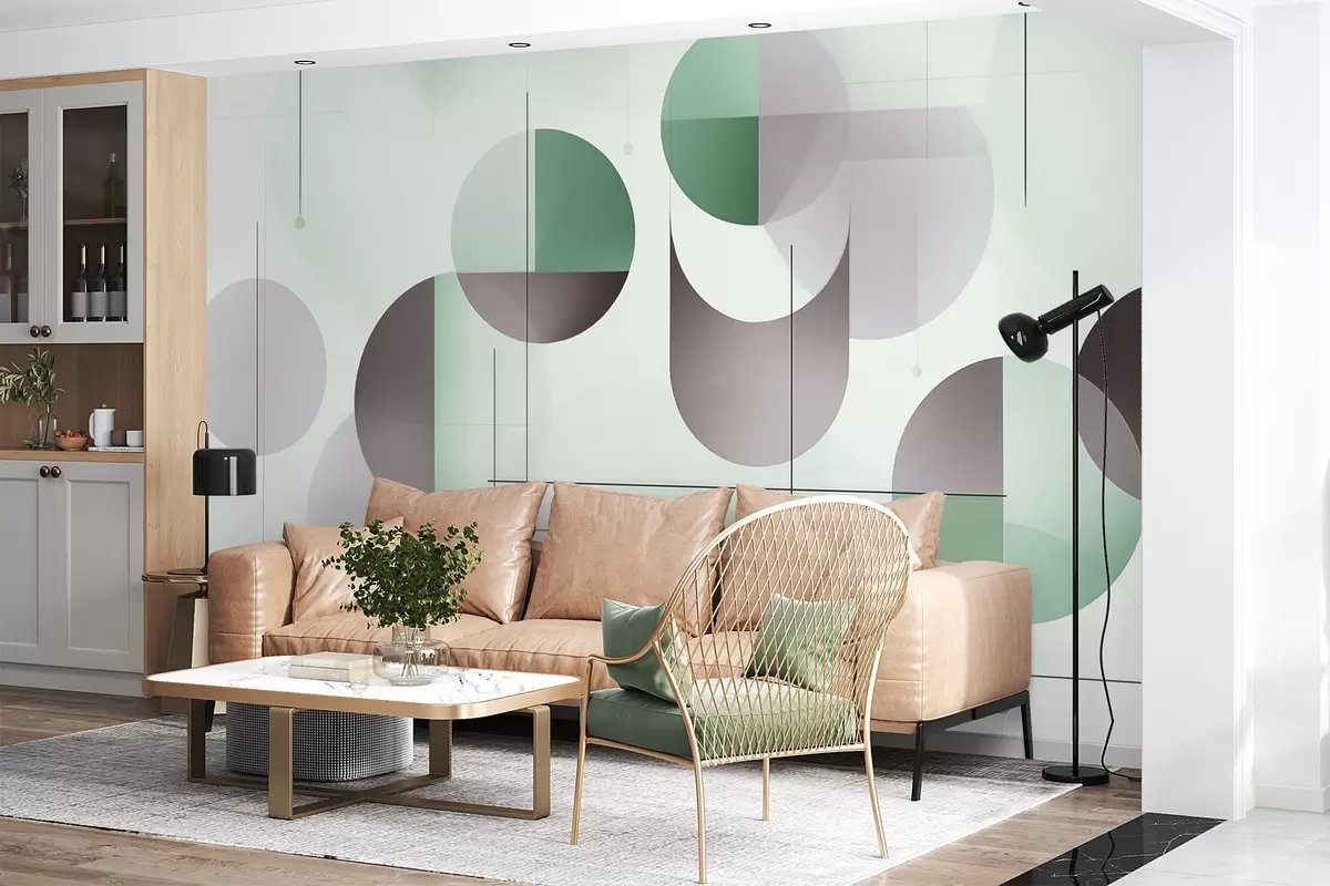 wall murals Geometric abstract shapes w04220v2