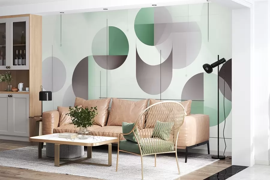 wall murals Geometric abstract shapes w04220v2