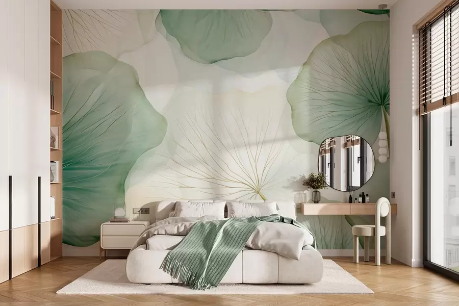 wall murals Large leaves w04231