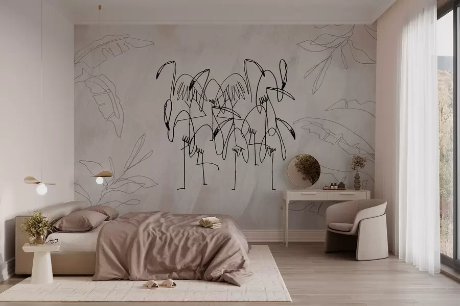 wall murals Flamingo w04233