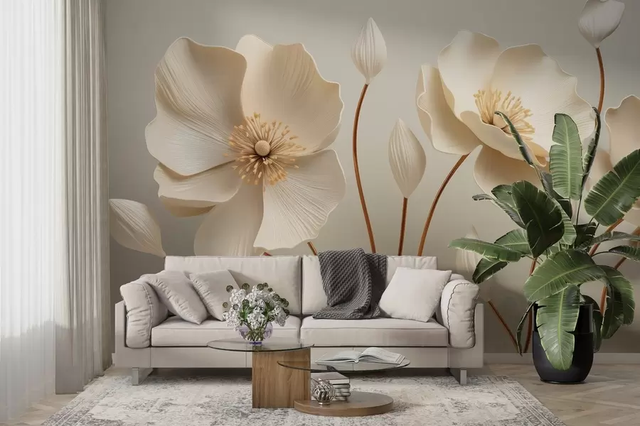 wall murals Graceful flowers w04248