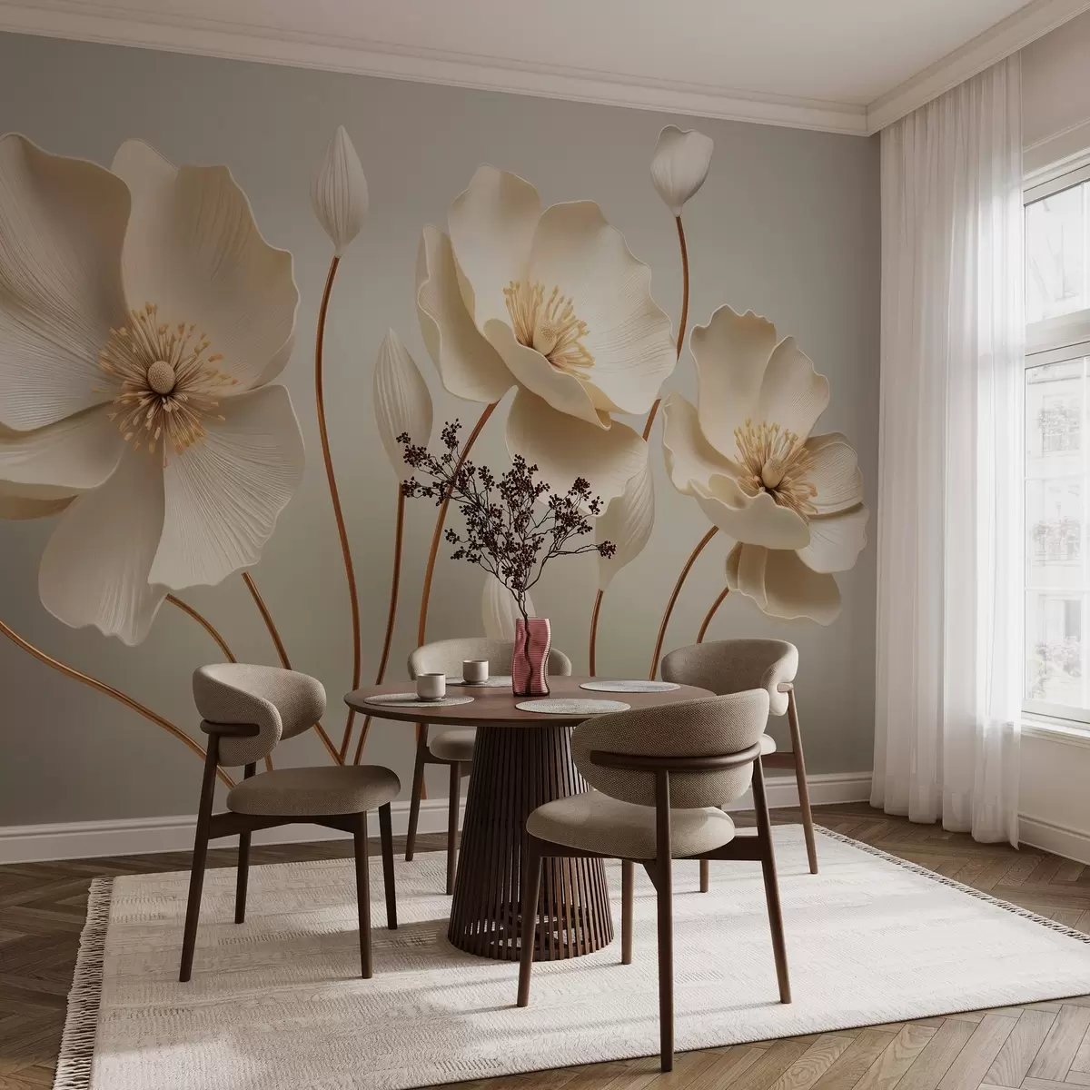 wall murals Graceful flowers w04248