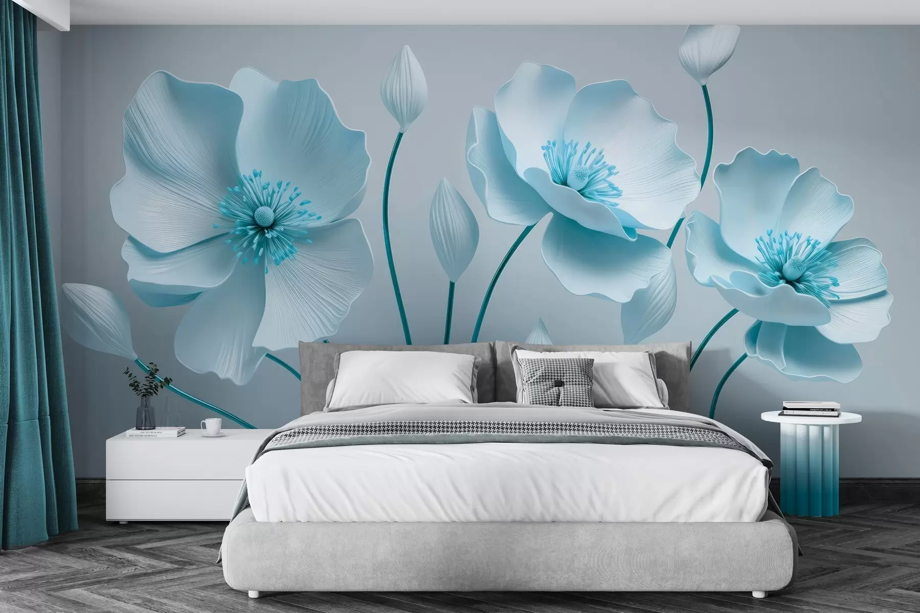 wall murals Graceful flowers w04248v1