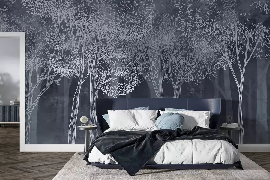 wall murals Lush leafy trees w04251v2