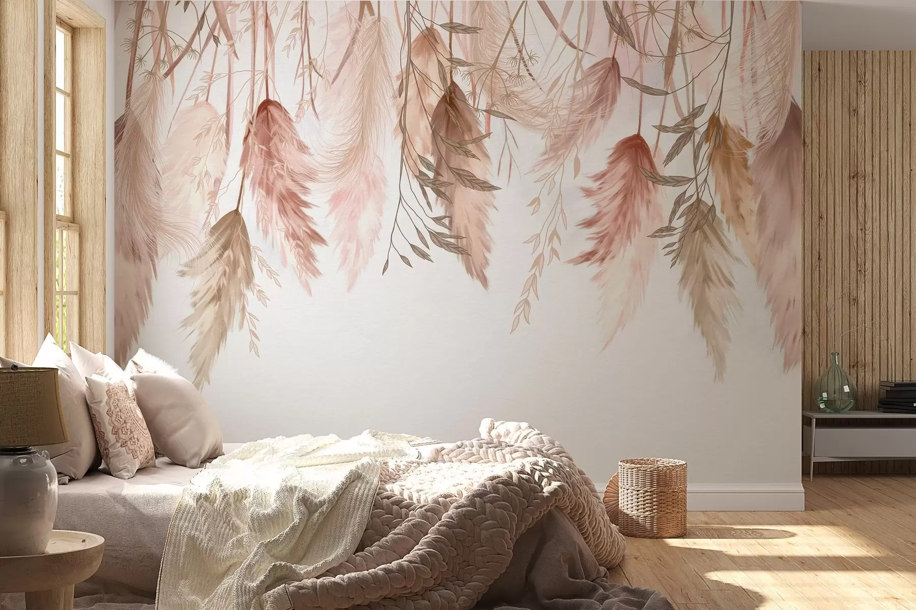 wall murals Dried flower blossoms w04253