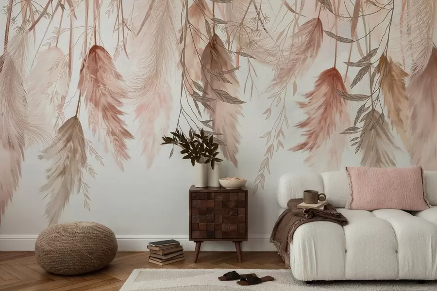 wall murals Dried flower blossoms w04253