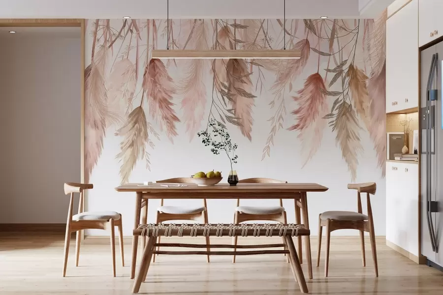 wall murals Dried flower blossoms w04253