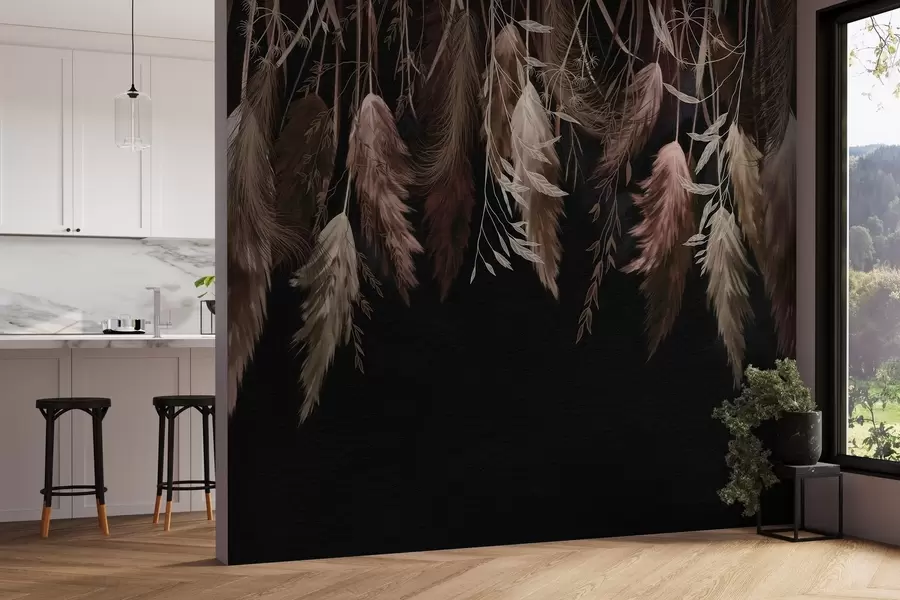 wall murals Dried flower blossoms w04253v1