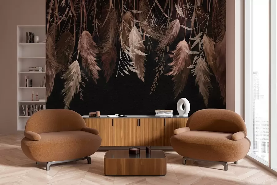 wall murals Dried flower blossoms w04253v1