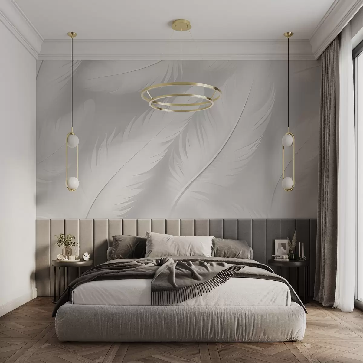 wall murals Feathers w04273v1