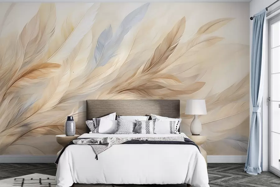 wall murals Delicate feathers w04279