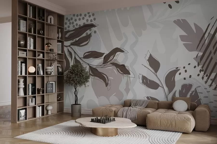wall murals Abstract leaves w04281