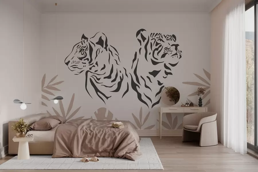 wall murals Tigers w04294