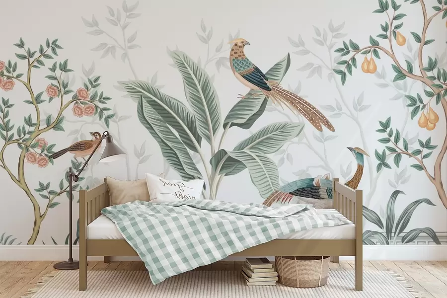 wall murals Birds in the jungle w04296