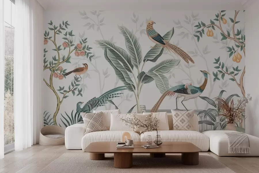 wall murals Birds in the jungle w04296