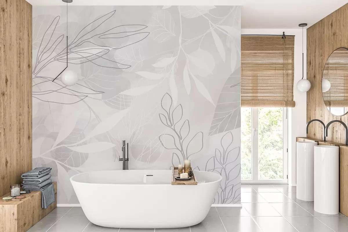 wall murals Plant abstraction w04297v1