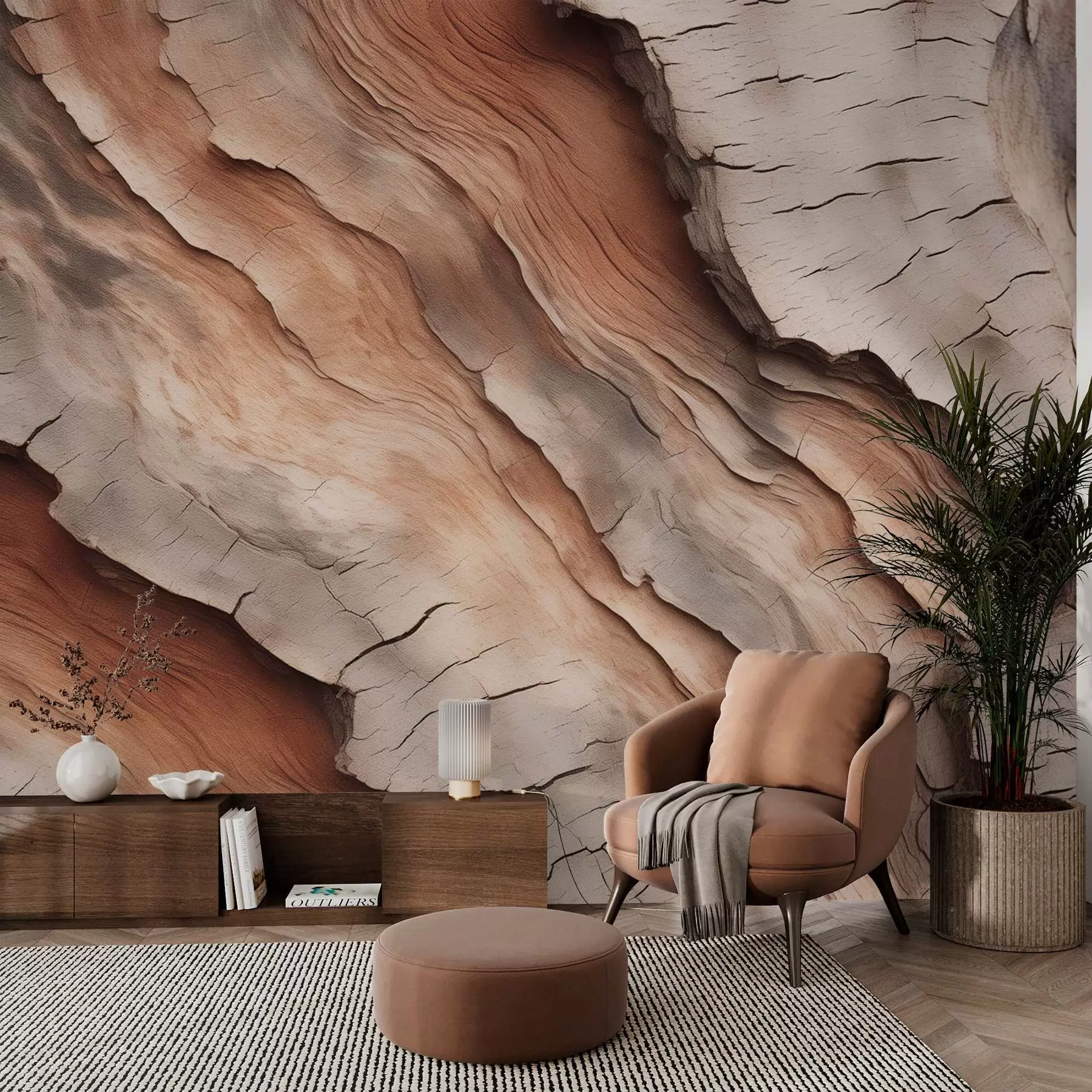 wall murals Tree bark w04299