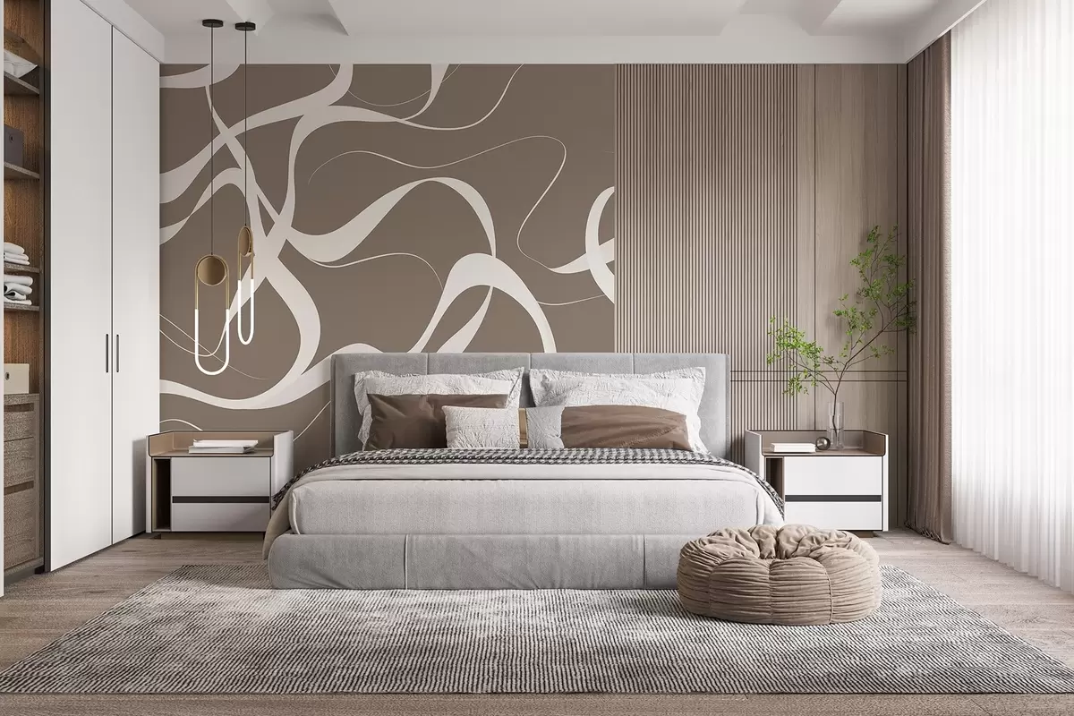 wall murals Wavy lines w04223
