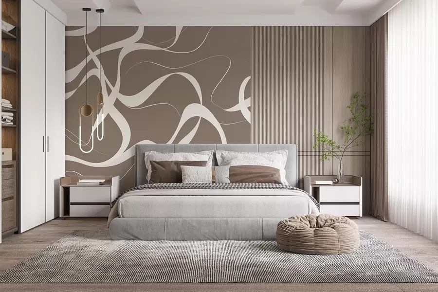 wall murals Wavy lines w04223