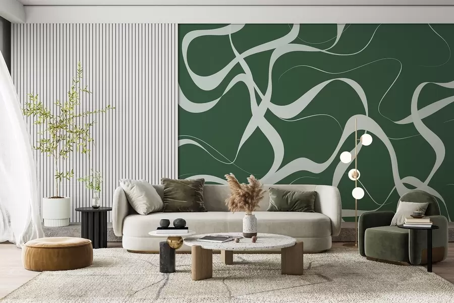 wall murals Wavy lines w04223v2