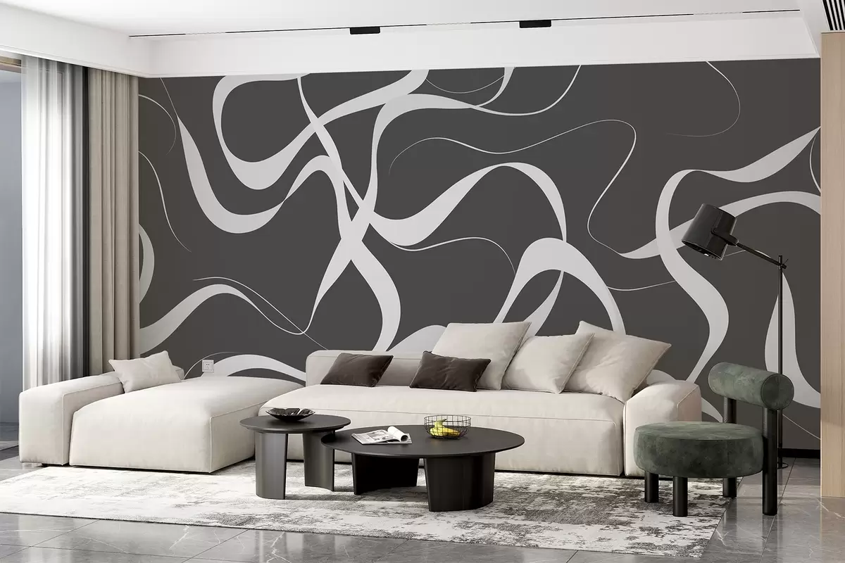 wall murals Wavy lines w04223v1