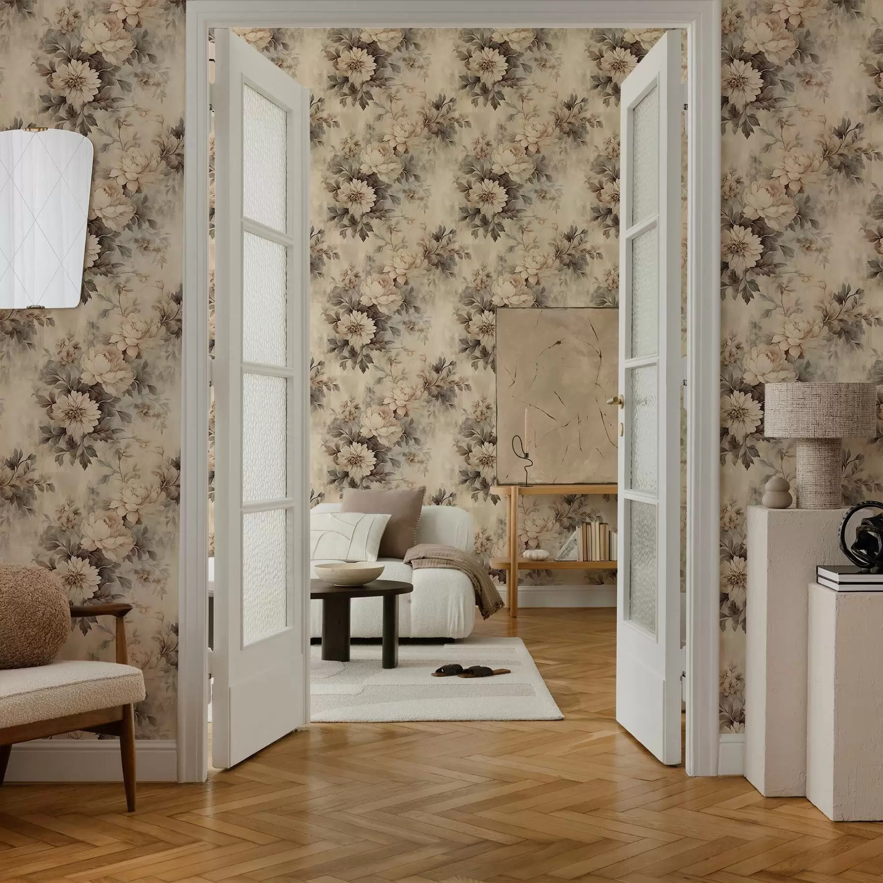 wall murals Vintage Watercolor Flowers