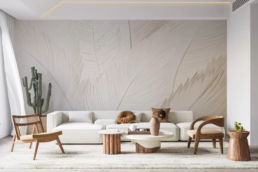 wall murals Fluffy feathers w04289